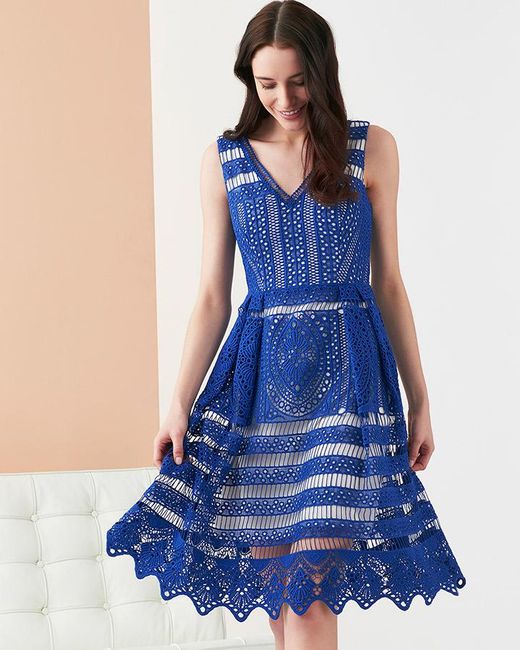 Camille Lace Dress | Bondi Blue | Phase Eight